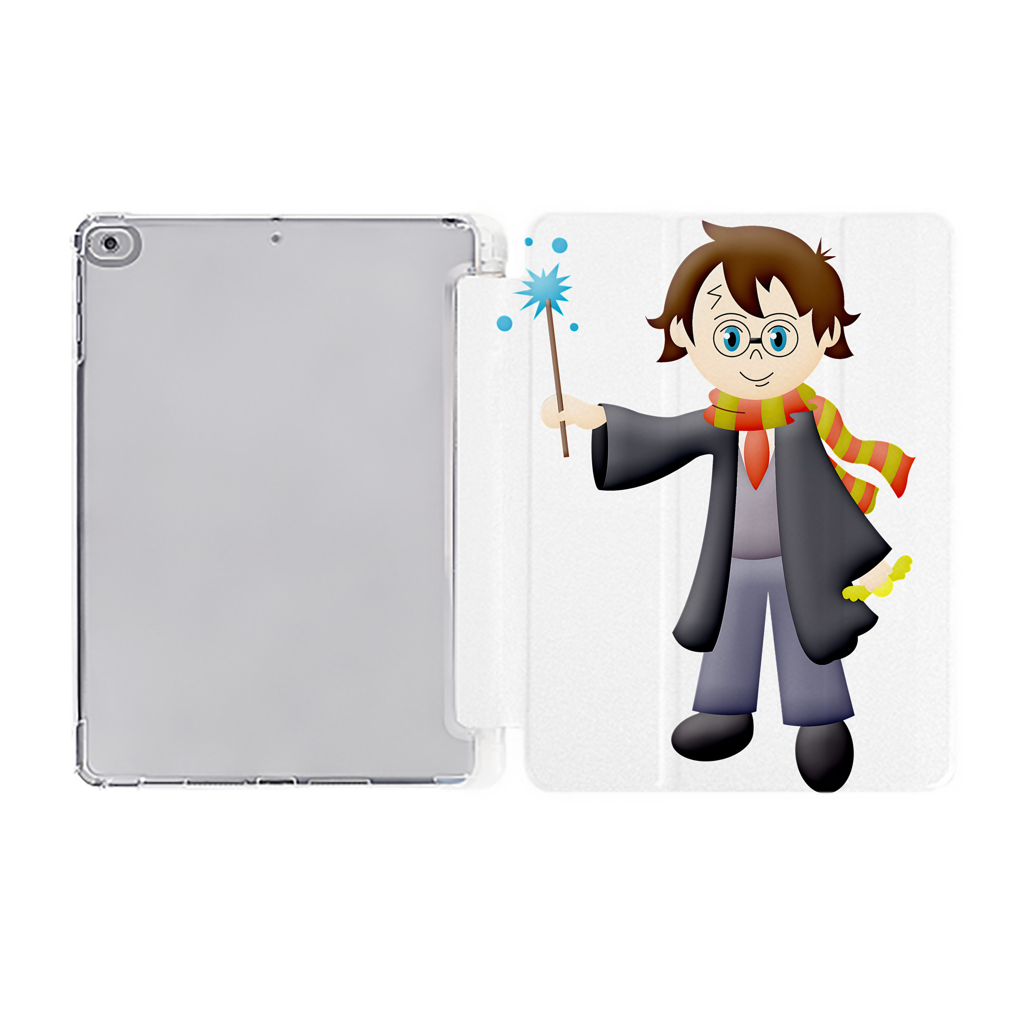 （画像用） Harry Potter ハリー・ポッターシリーズ IPad ケース ペン収納付き 三つ折りスタンド PUレザー×シリコン 対応機種9.5/10.5/10.9インチ